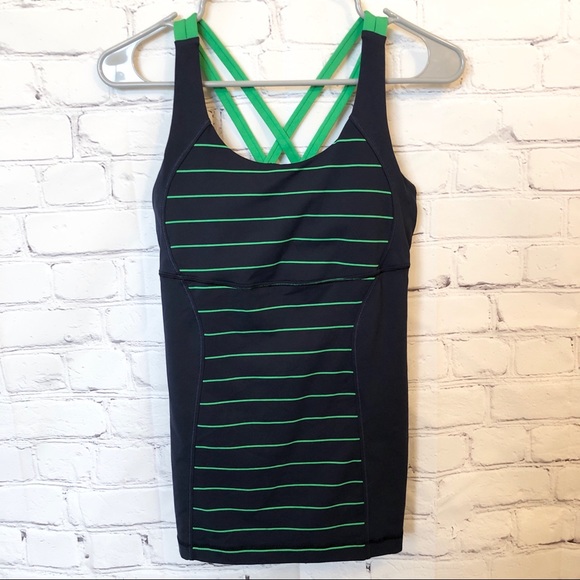 Lululemon navy Energy Slalom strip tank top - Picture 4 of 7